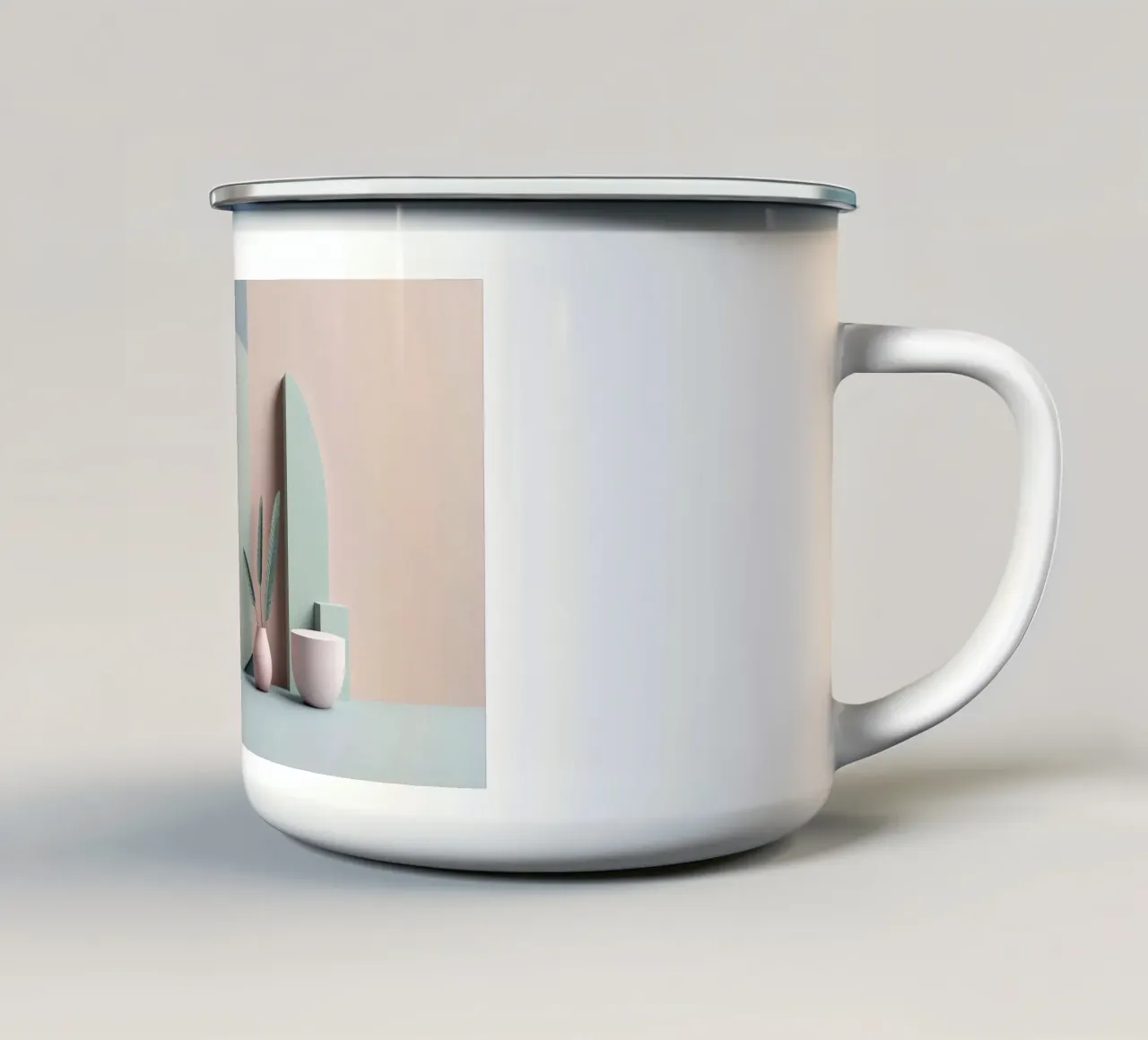 blocchi di colori pastello tazza in smalto da cofa home
