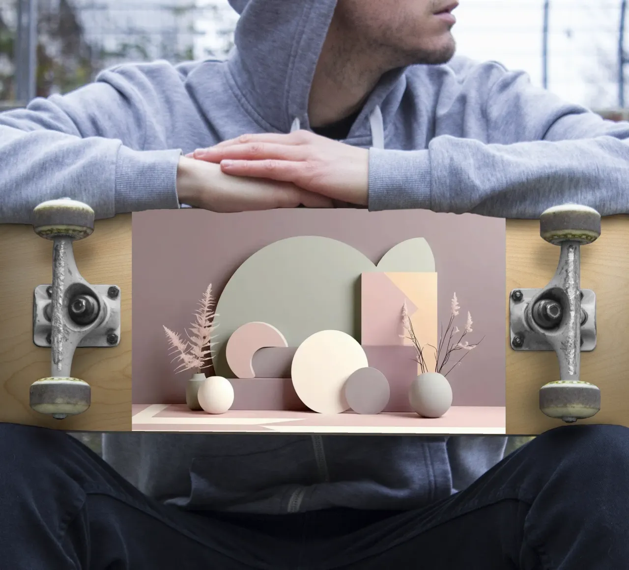 cylinder spheres sticker by cofa home