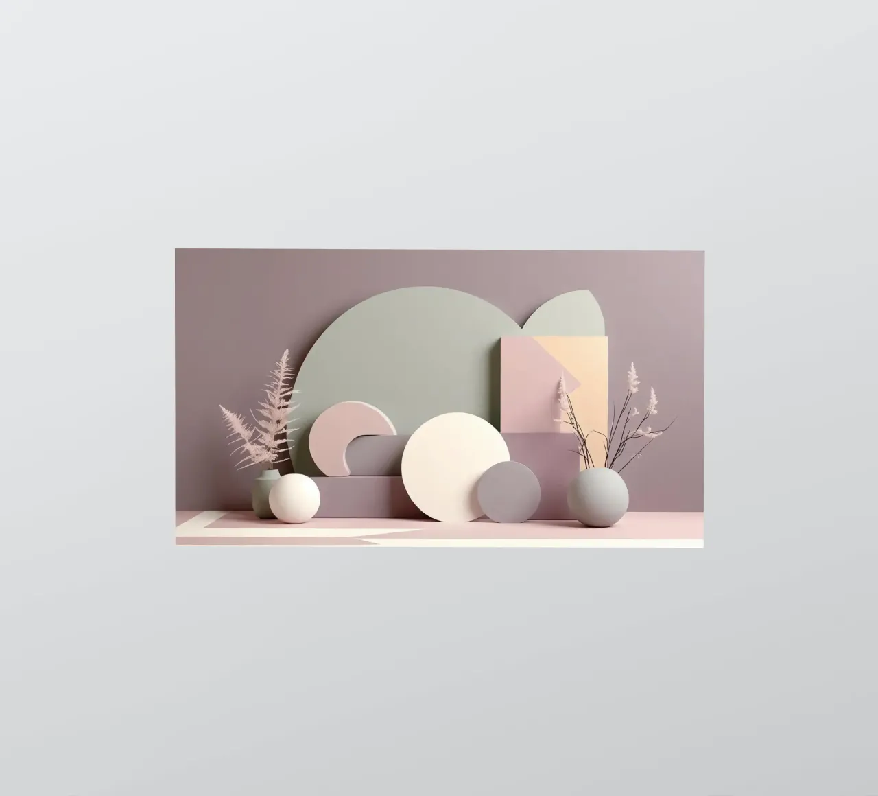 cylinder spheres sticker by cofa home