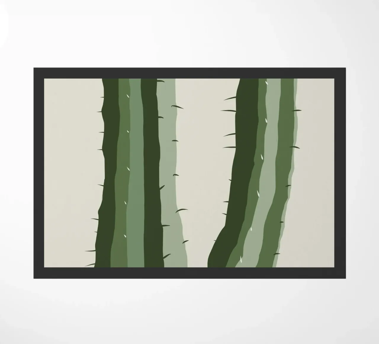 Cactus alone doormat by Little Dean
