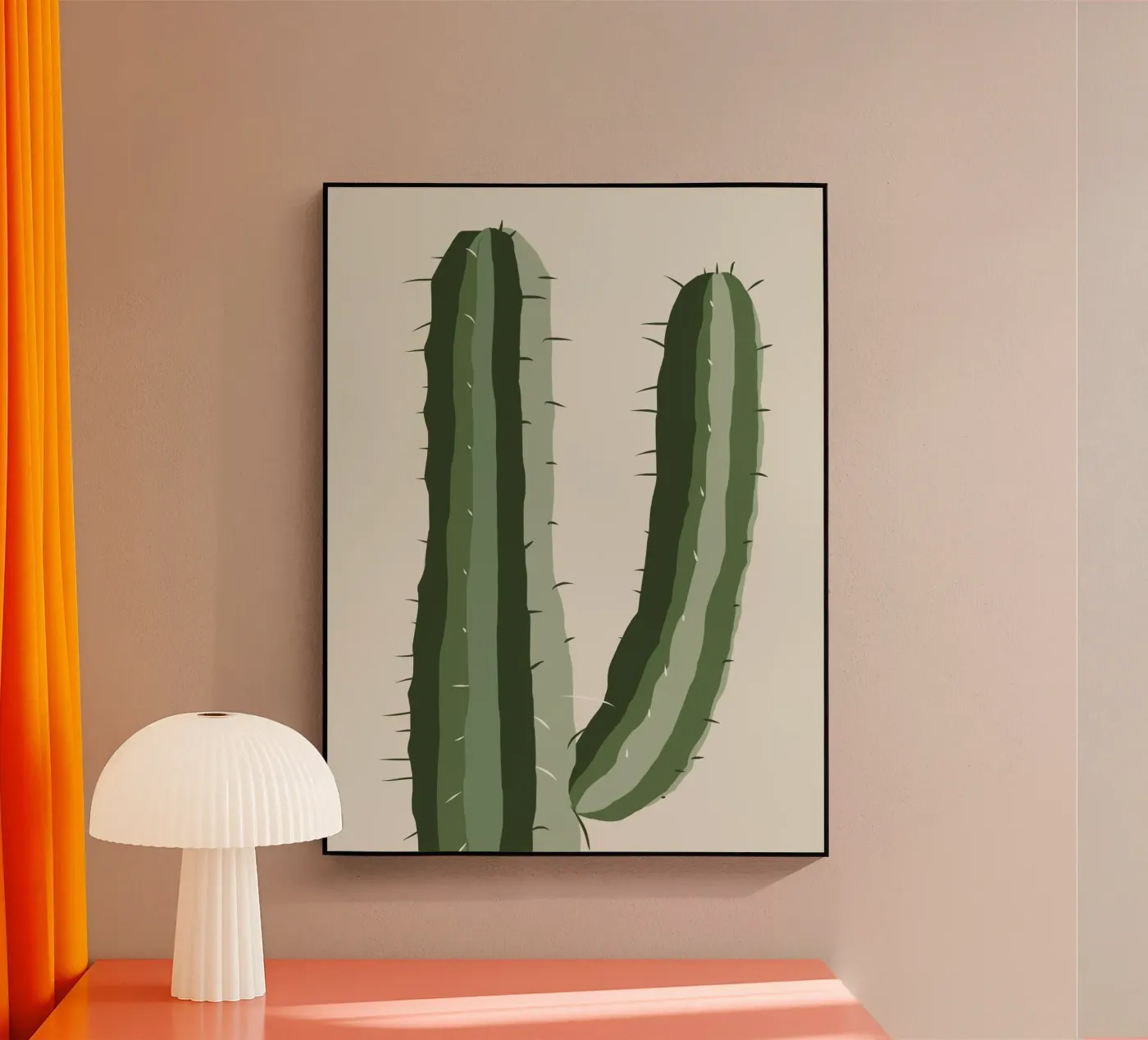 Cactus alone acrylic glass by Little Dean
