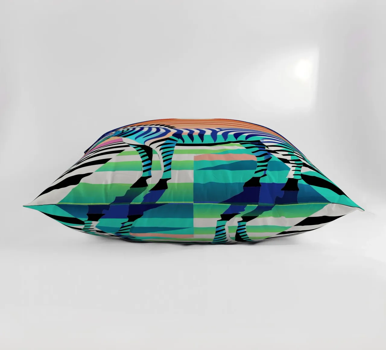 zebra vector art drawing decorative cushion by alghonee