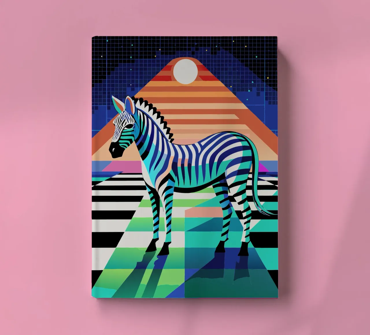 zebra vector art drawing notebook by alghonee