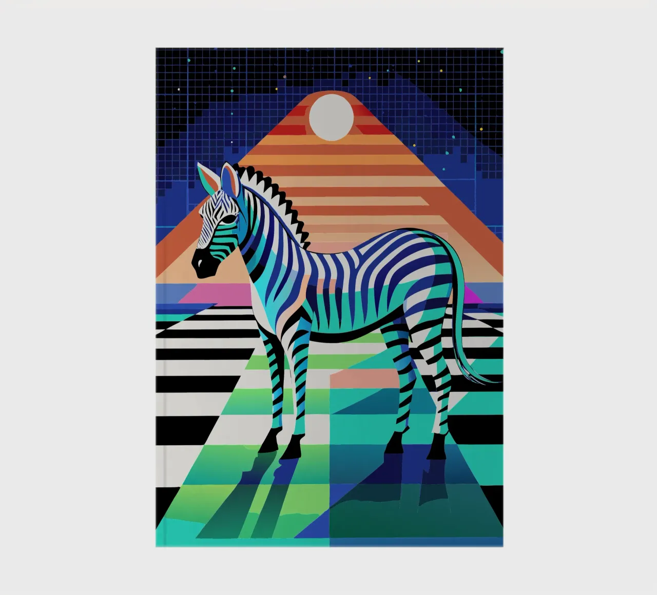 zebra vector art drawing notebook by alghonee