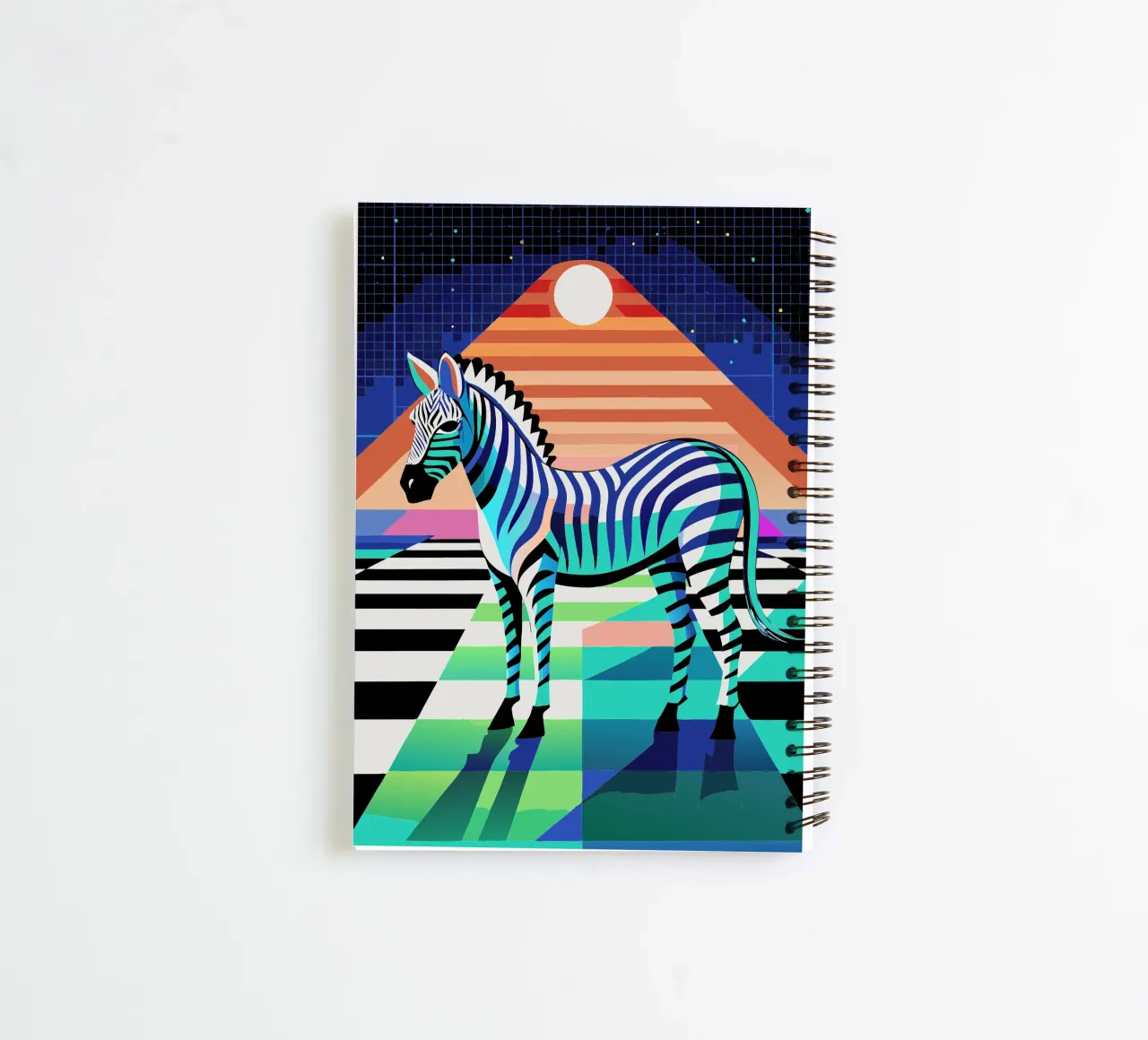 zebra vector art drawing spiral notebook by alghonee
