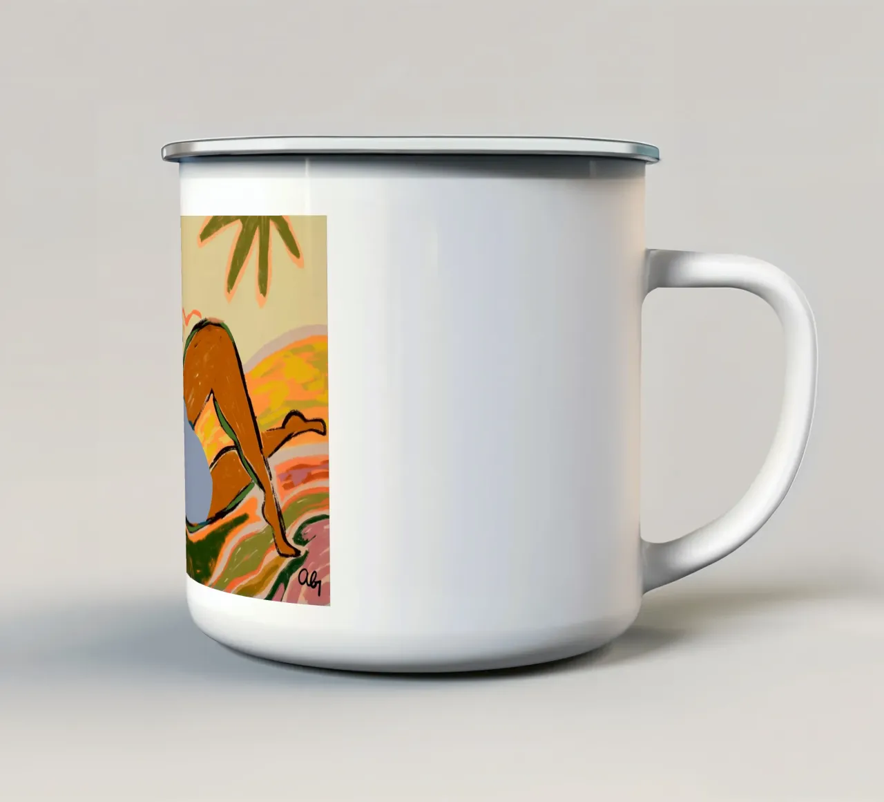 Rest and Relax tazza in smalto da Arty Guava