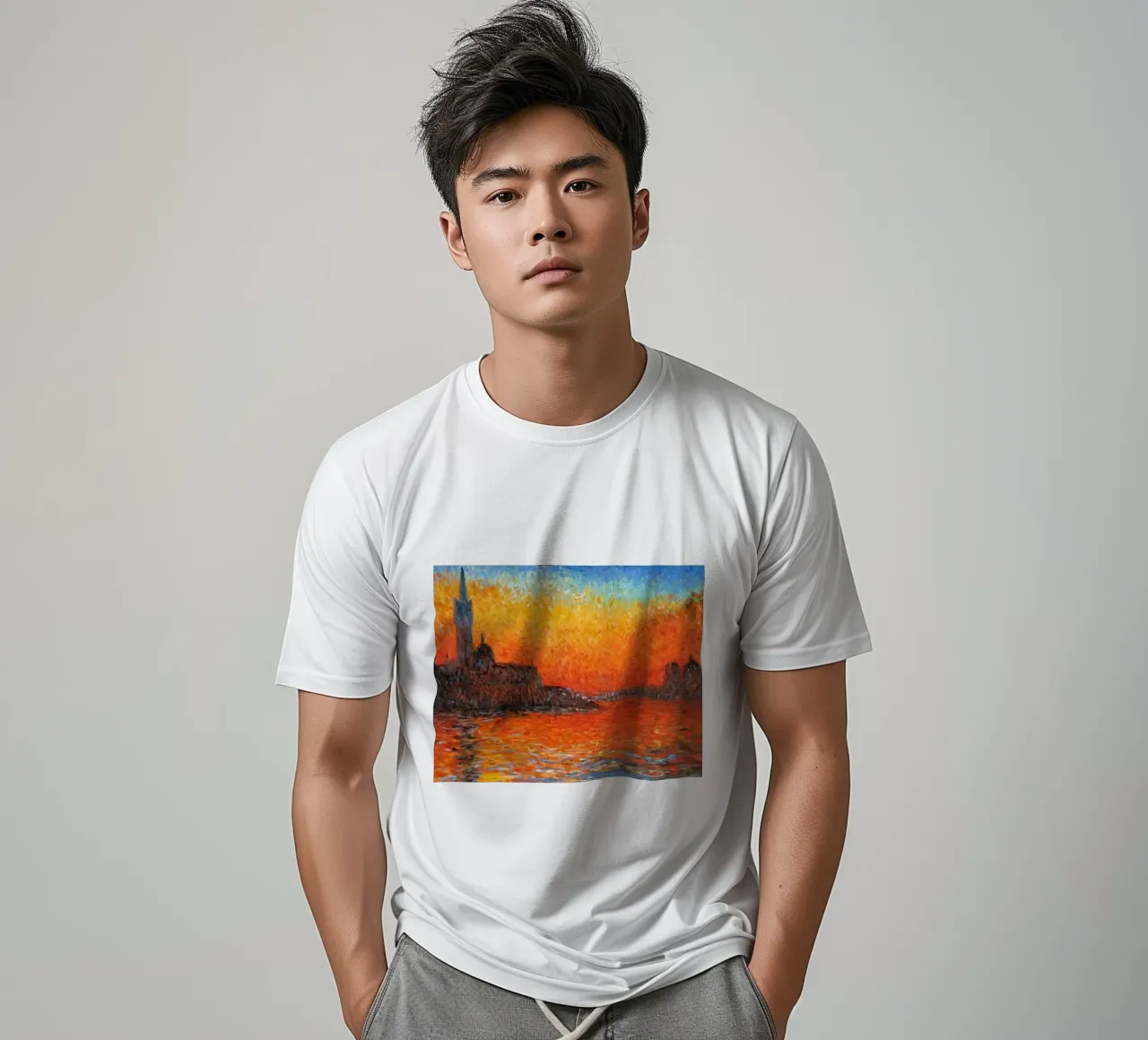 vue de l'île du monastère t-shirt de SMG Store