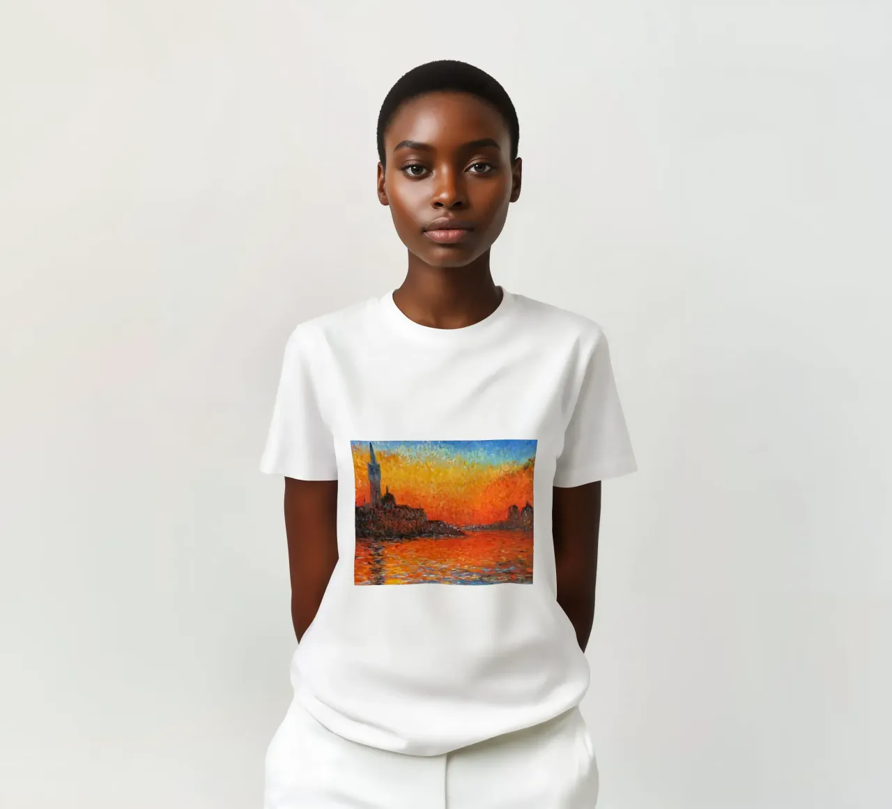 vue de l'île du monastère t-shirt de SMG Store