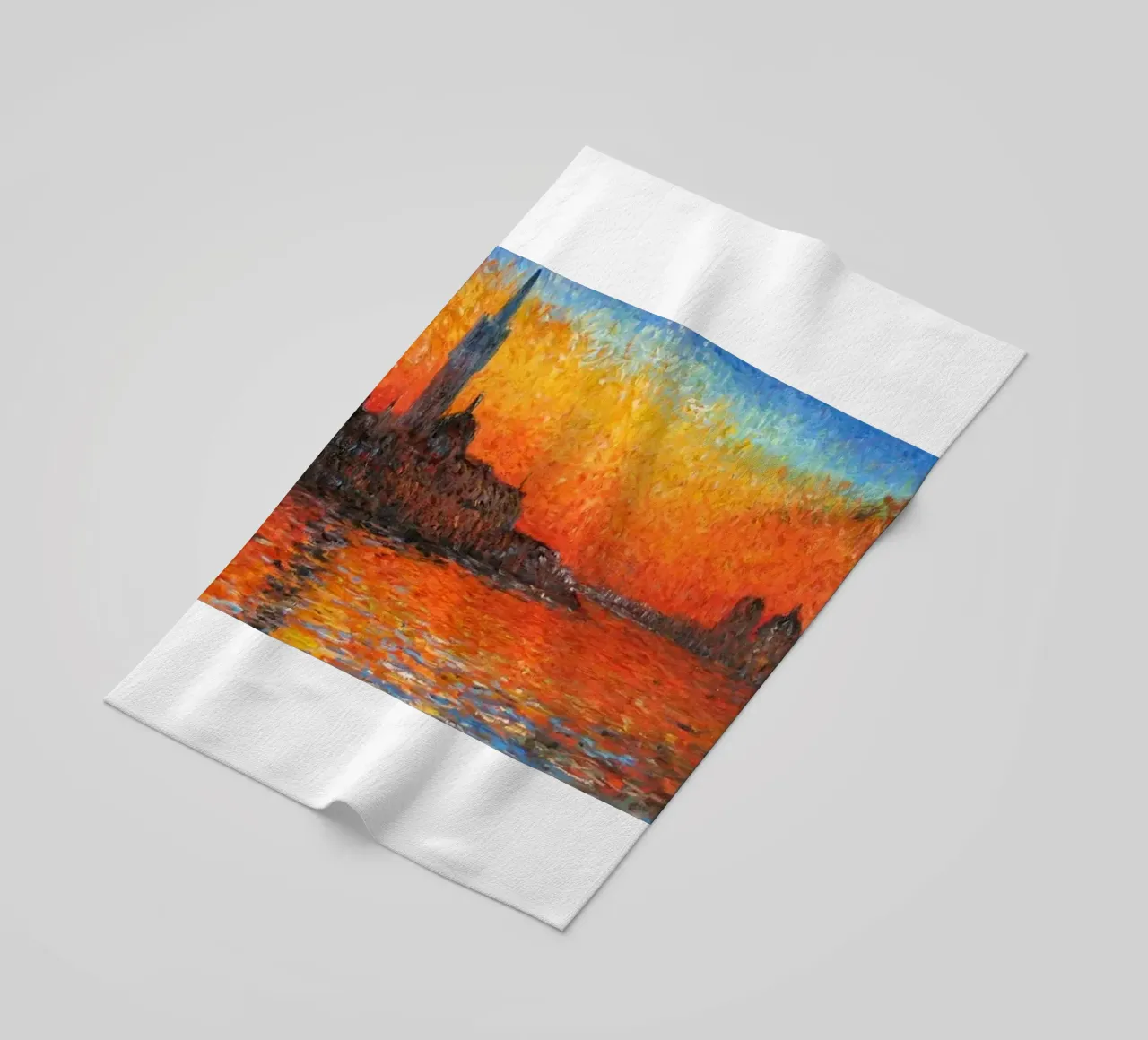 vue de l'île du monastère serviette de plage de SMG Store