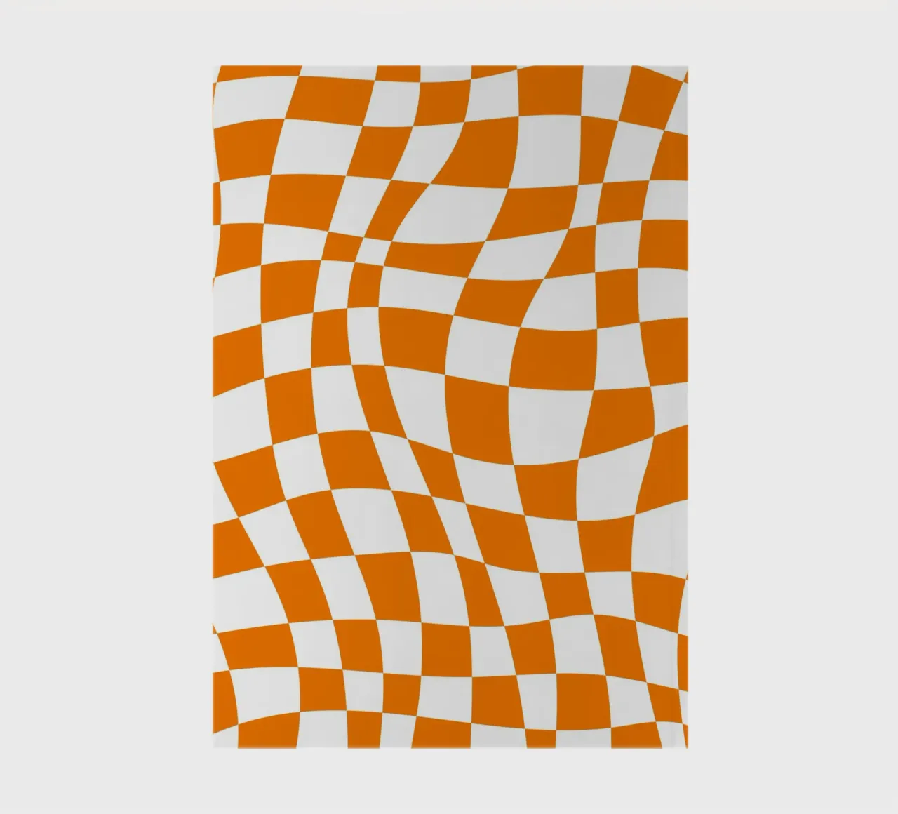 Wavy checker orange notebook by Little Dean