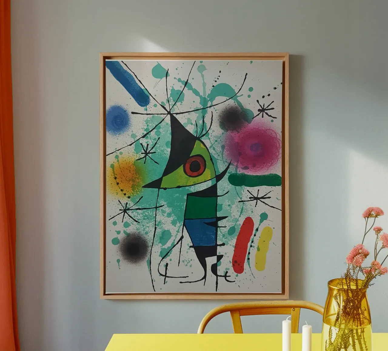 Joan Miró El pez cantor lienzo con Marco flotante de DuncanBennett shop