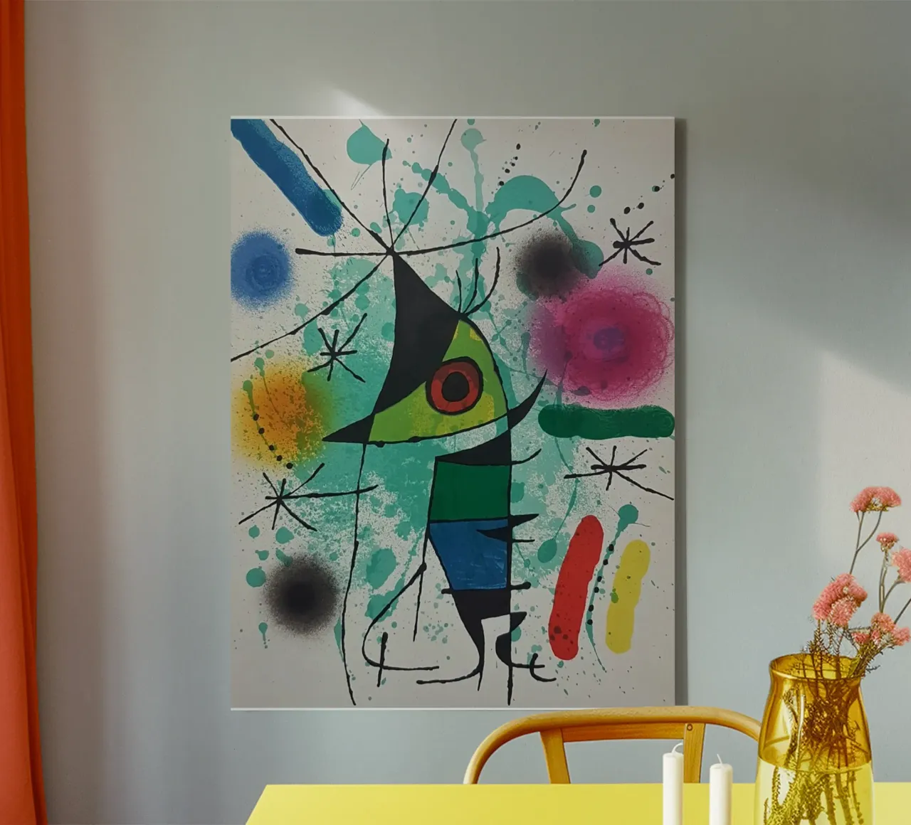 Joan Miró El pez cantor lienzo con Marco flotante de DuncanBennett shop