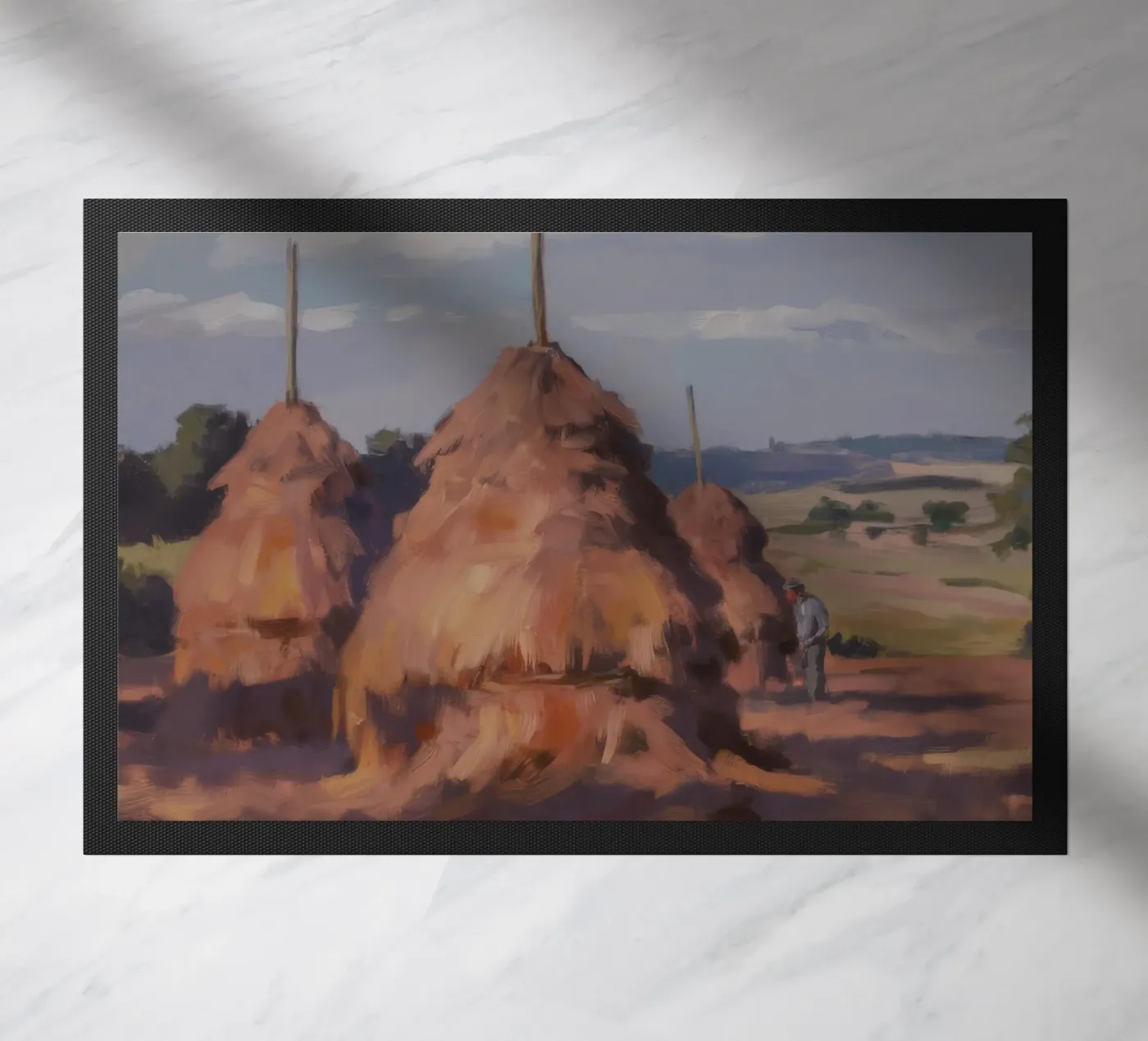 Twin Haystack Toil Fußmatte von Celestial Harmony
