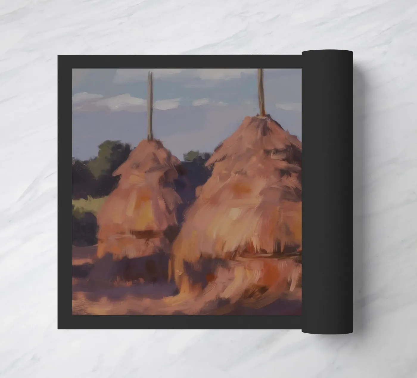 Twin Haystack Toil Fußmatte von Celestial Harmony