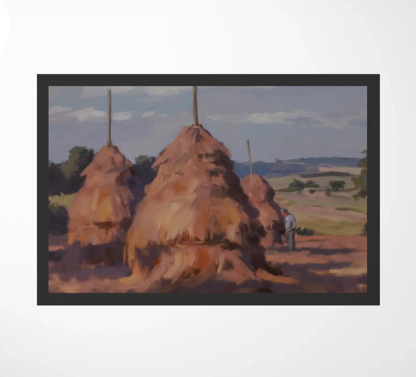 Twin Haystack Toil Fußmatte von Celestial Harmony