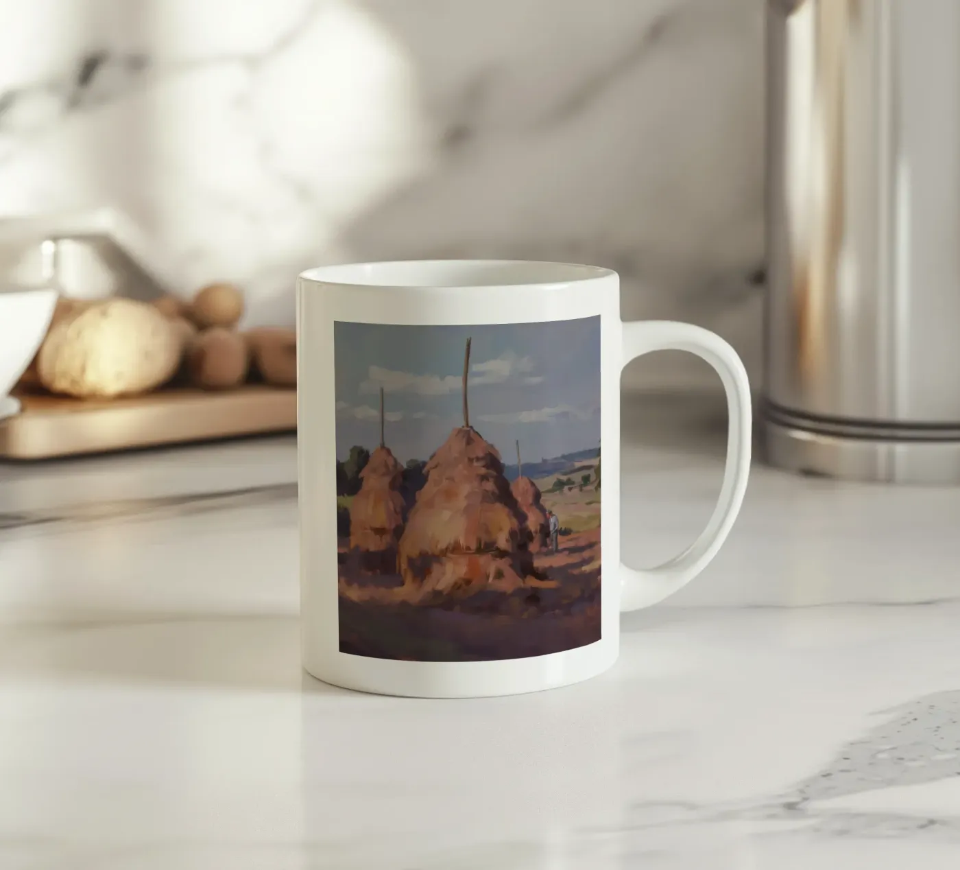 Twin Haystack Toil ceramic mug by Celestial Harmony