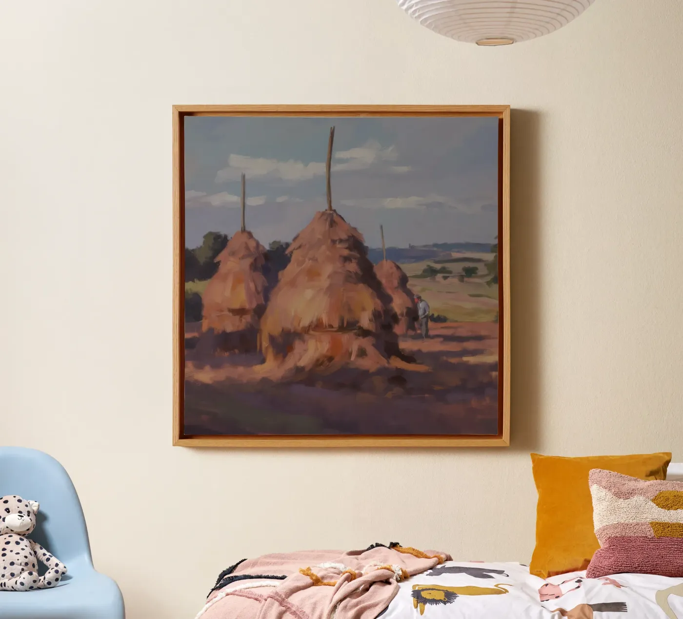Twin Haystack Toil canvas by Celestial Harmony