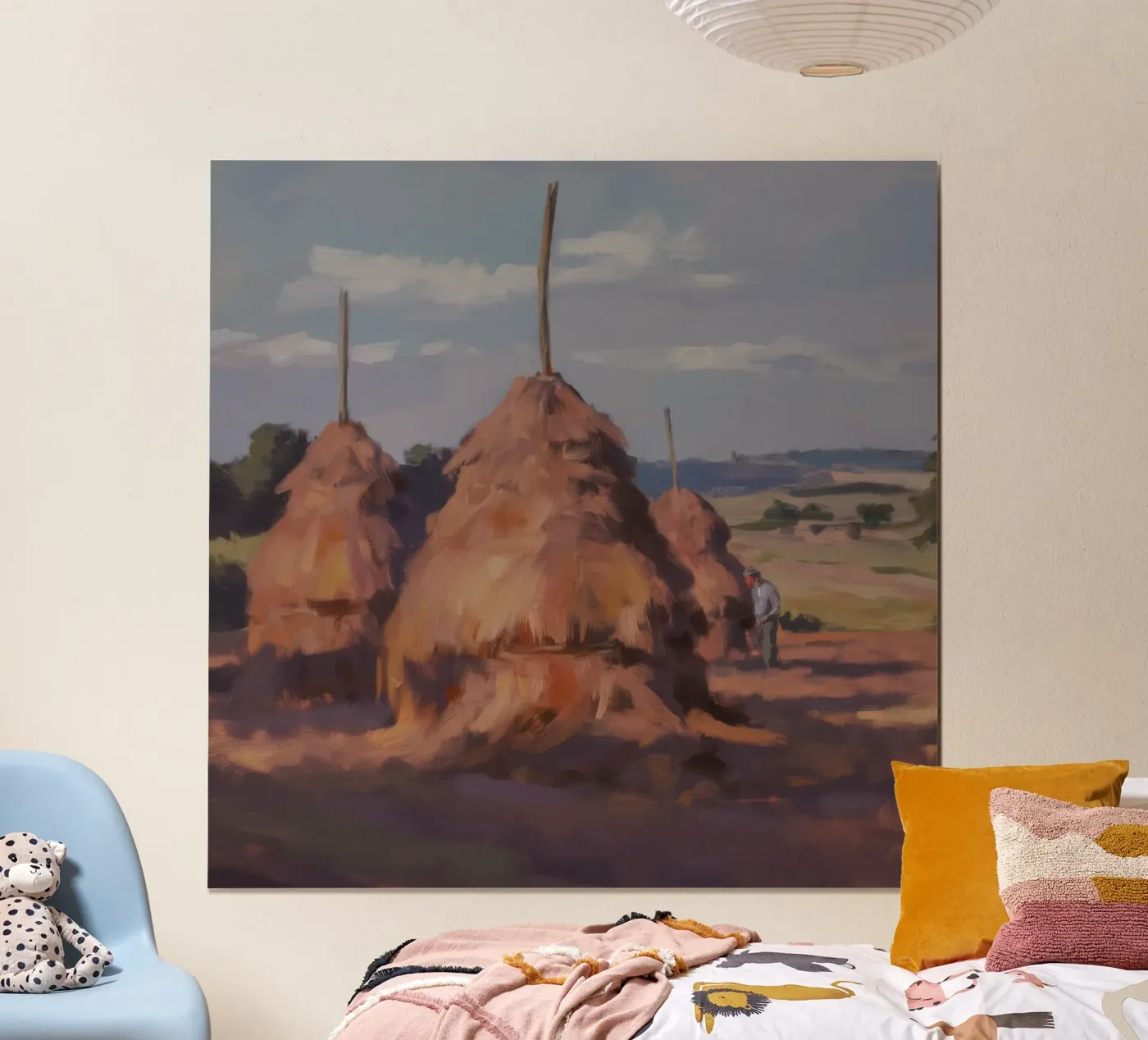 Twin Haystack Toil poster by Celestial Harmony