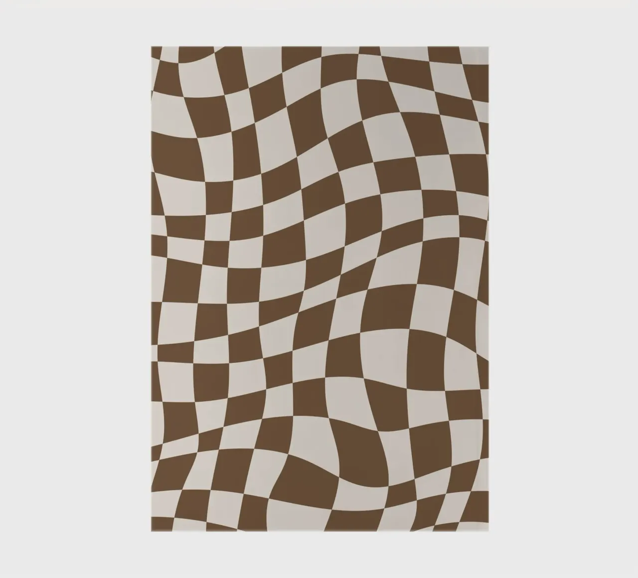 Wavy checker brown notebook by Little Dean