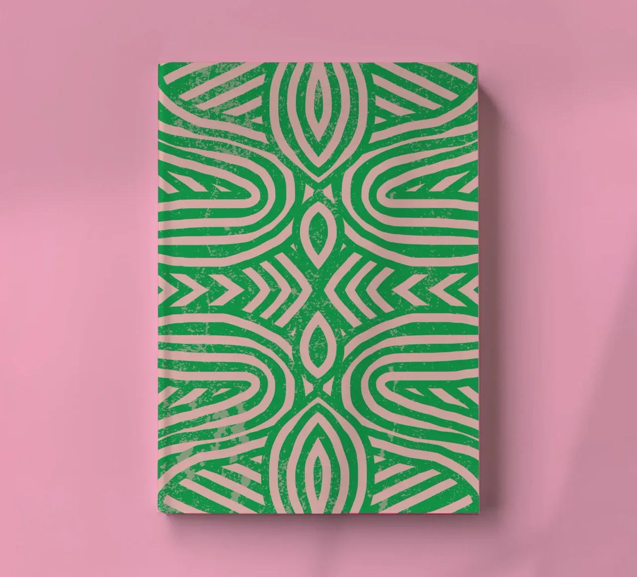 Grunge symmetrical pattern 01 notebook by Little Dean