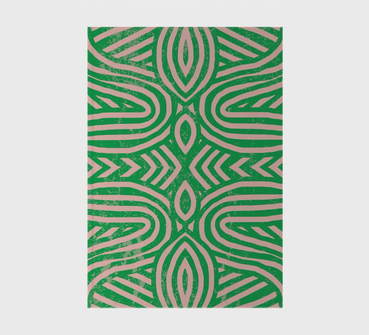 Grunge symmetrical pattern 01 notebook by Little Dean