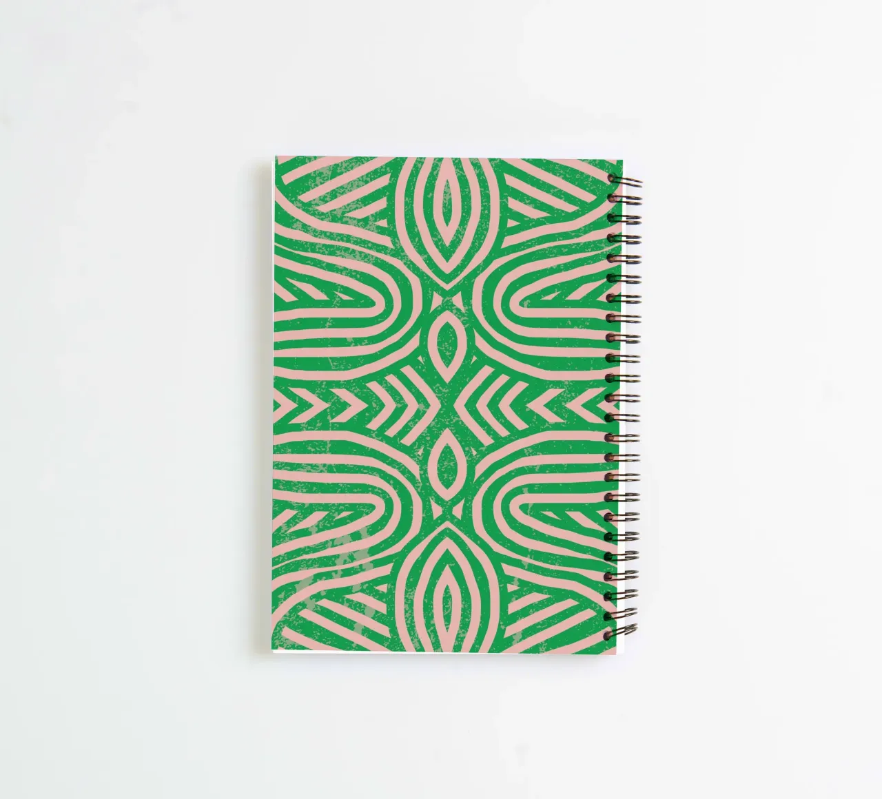 Grunge symmetrical pattern 01 spiral notebook by Little Dean