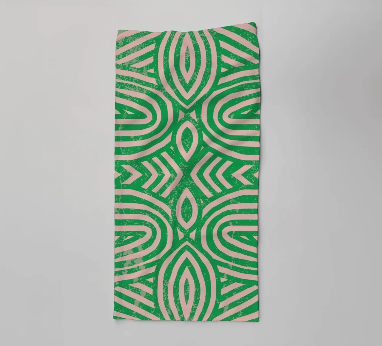 Grunge symmetrical pattern 01 towel by Little Dean