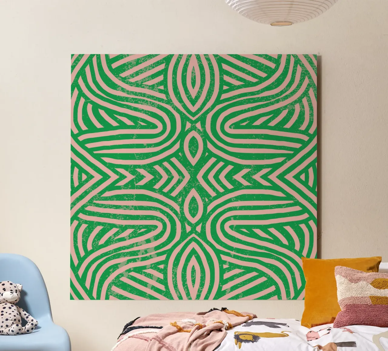 Grunge symmetrical pattern 01 alu-dibond by Little Dean
