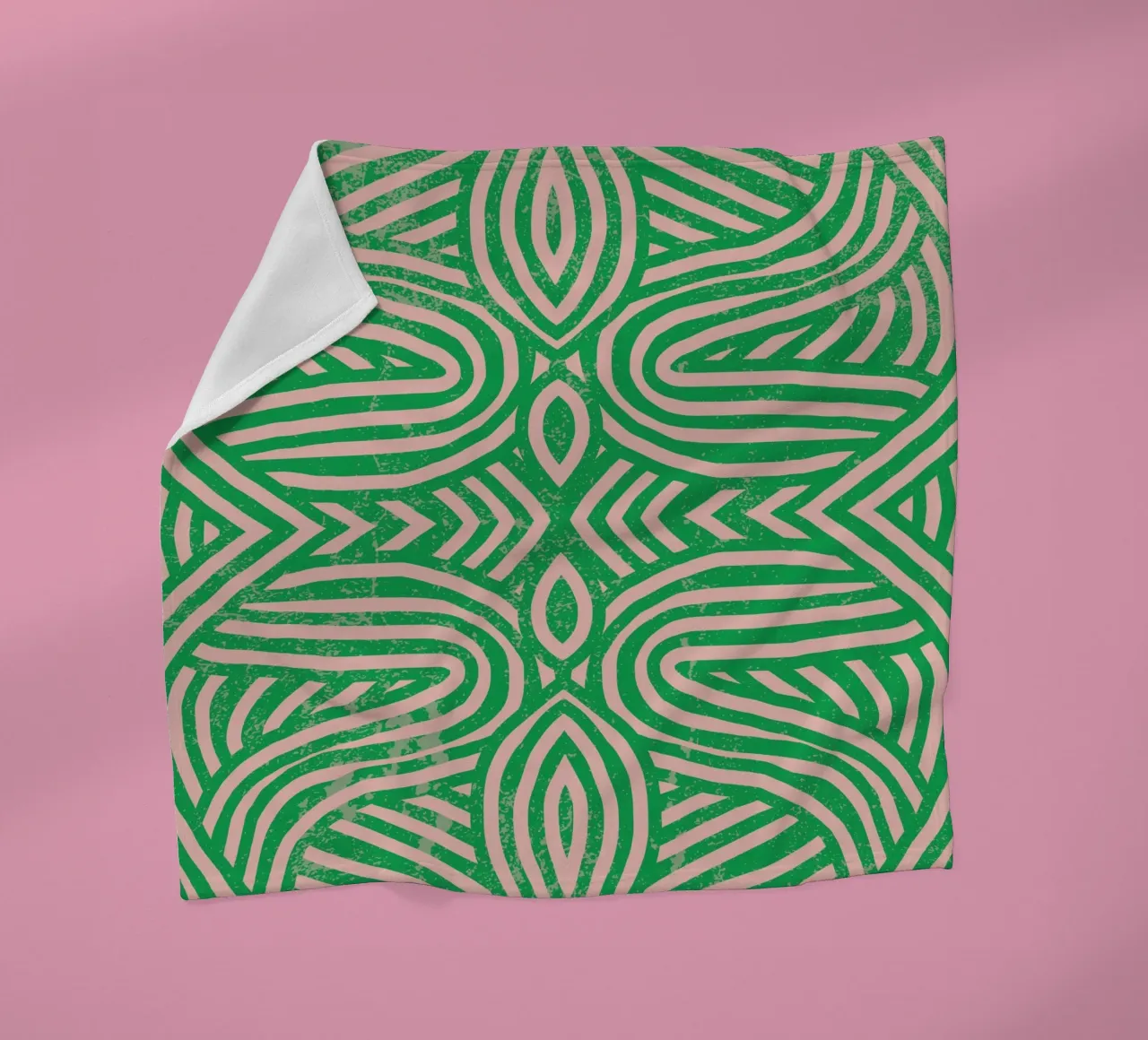 Grunge symmetrical pattern 01 fleece blanket by Little Dean