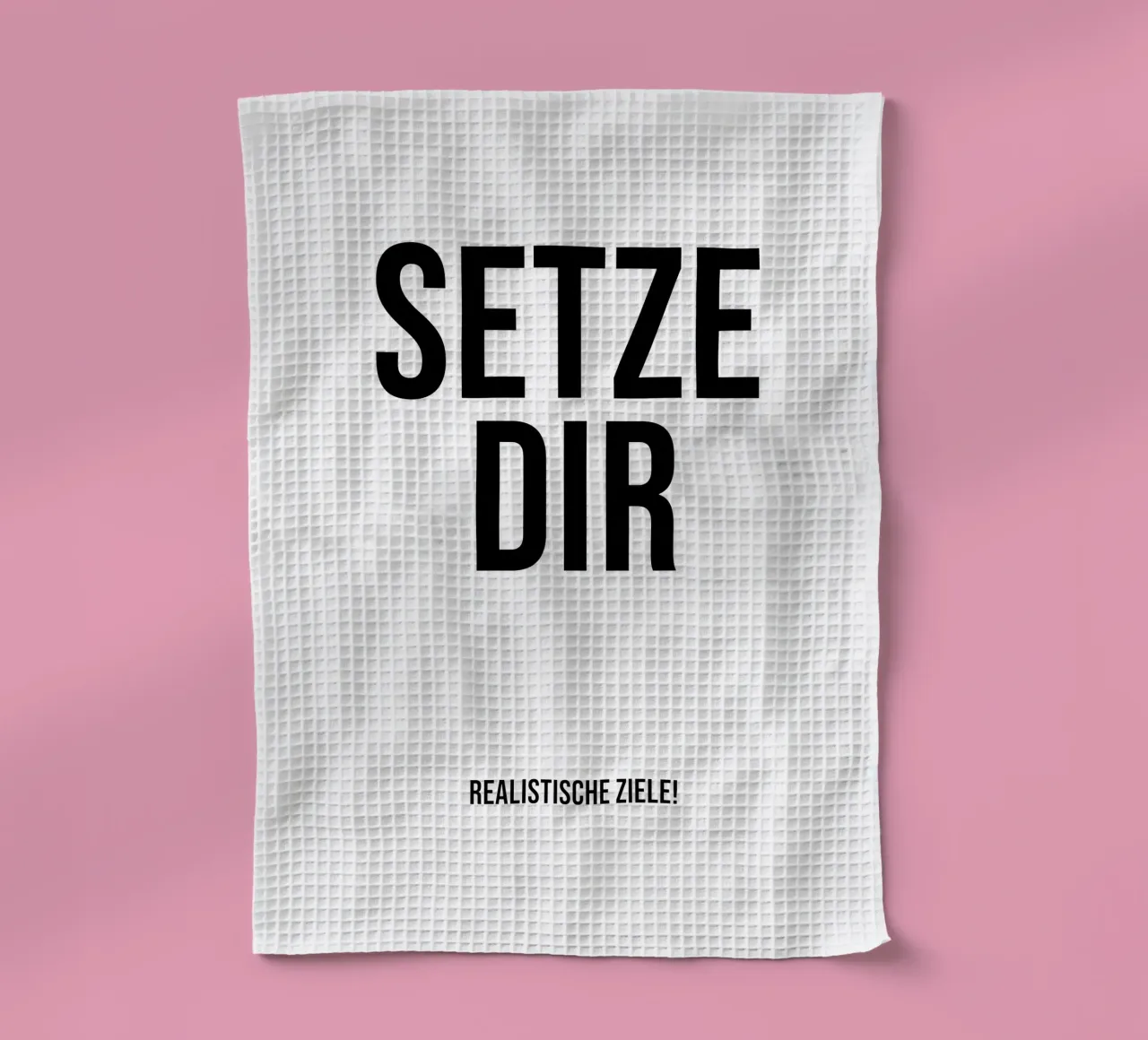 Fixe-toi des objectifs réalistes torchon de YV TYPOGRAPHY