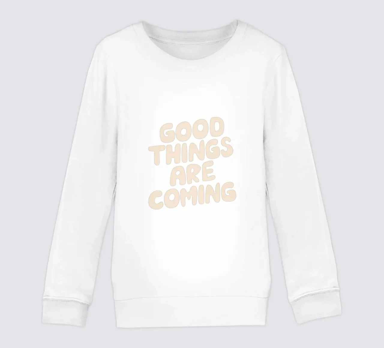 Le cose belle stanno arrivando Tipografia Design felpa bambino da THE MOTIVATED TYPE