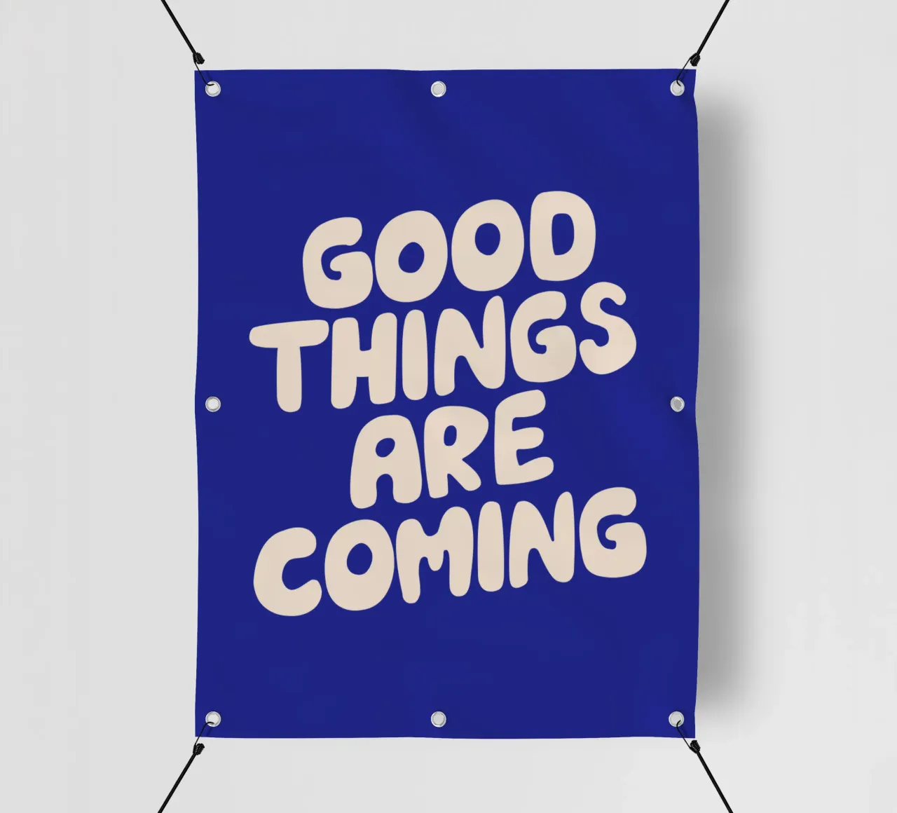 Le cose belle stanno arrivando Tipografia Design telo in pvc da THE MOTIVATED TYPE