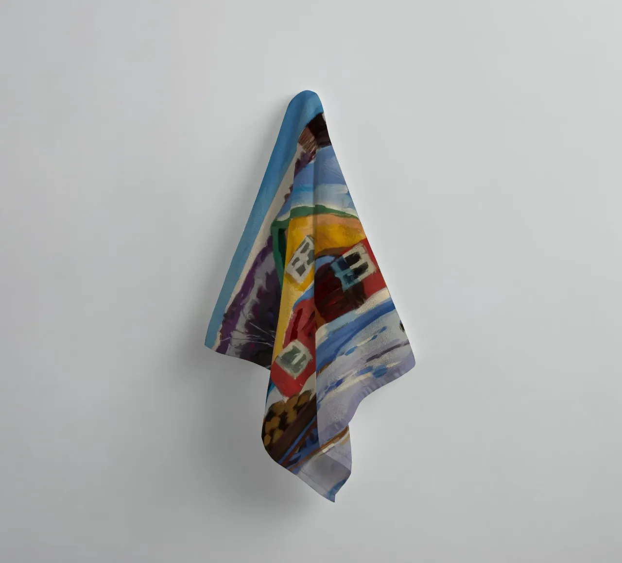 Ferme jaune enneigée serviette de bain de Celestial Harmony