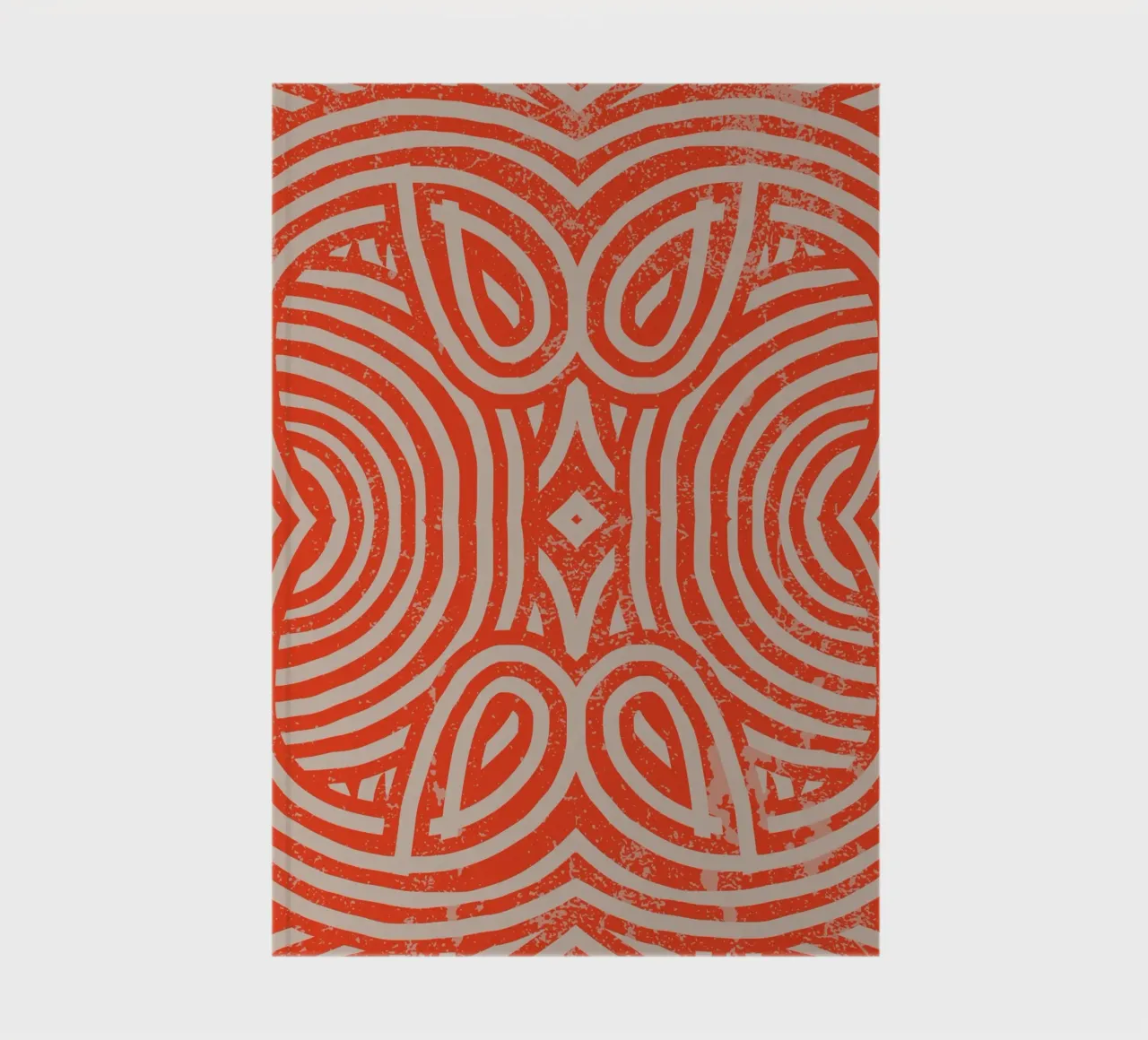 Grunge symmetrical pattern 02 notebook by Little Dean