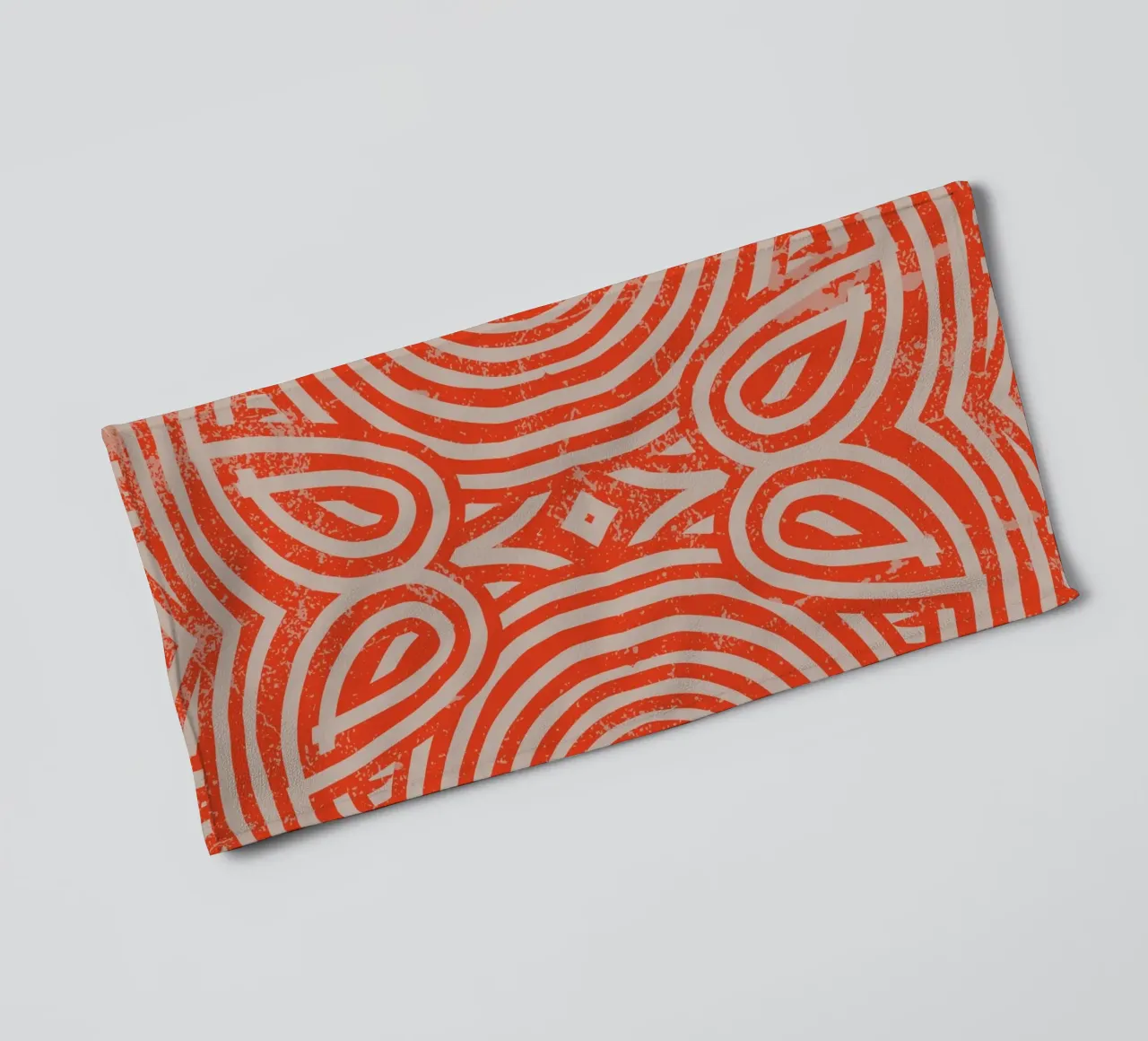Grunge symmetrical pattern 02 towel by Little Dean