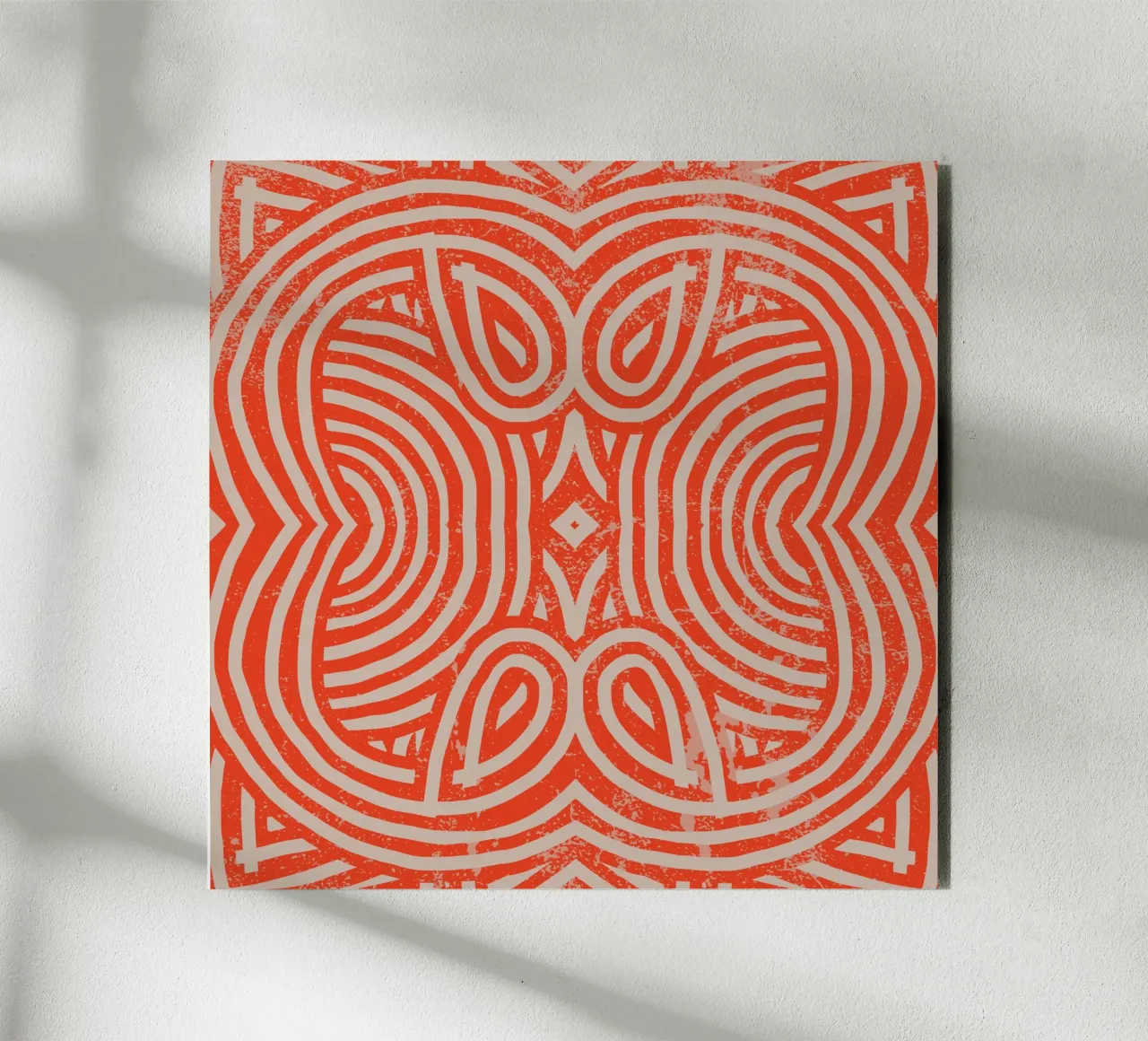 Grunge symmetrical pattern 02 alu-dibond by Little Dean
