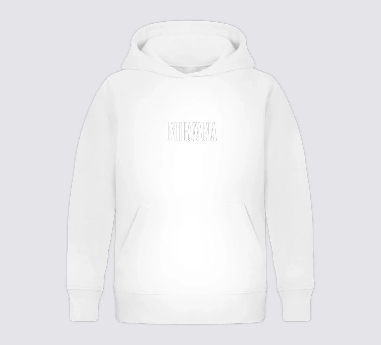 White Text Only felpa bambino con cappuccio da Has Fab