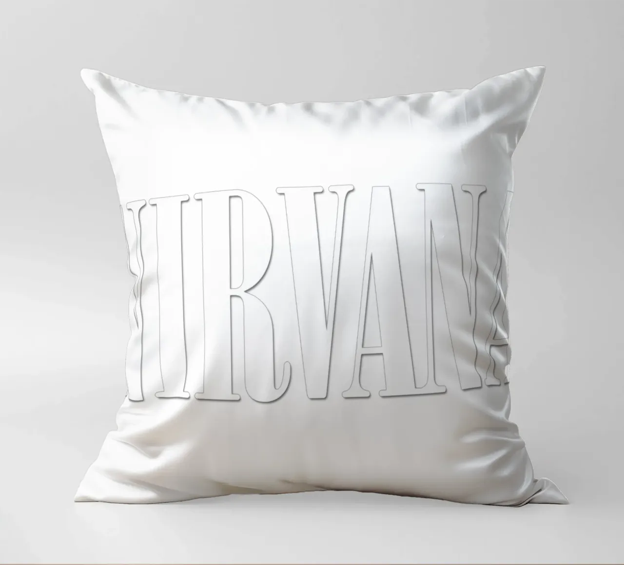 White Text Only coussin de Has Fab