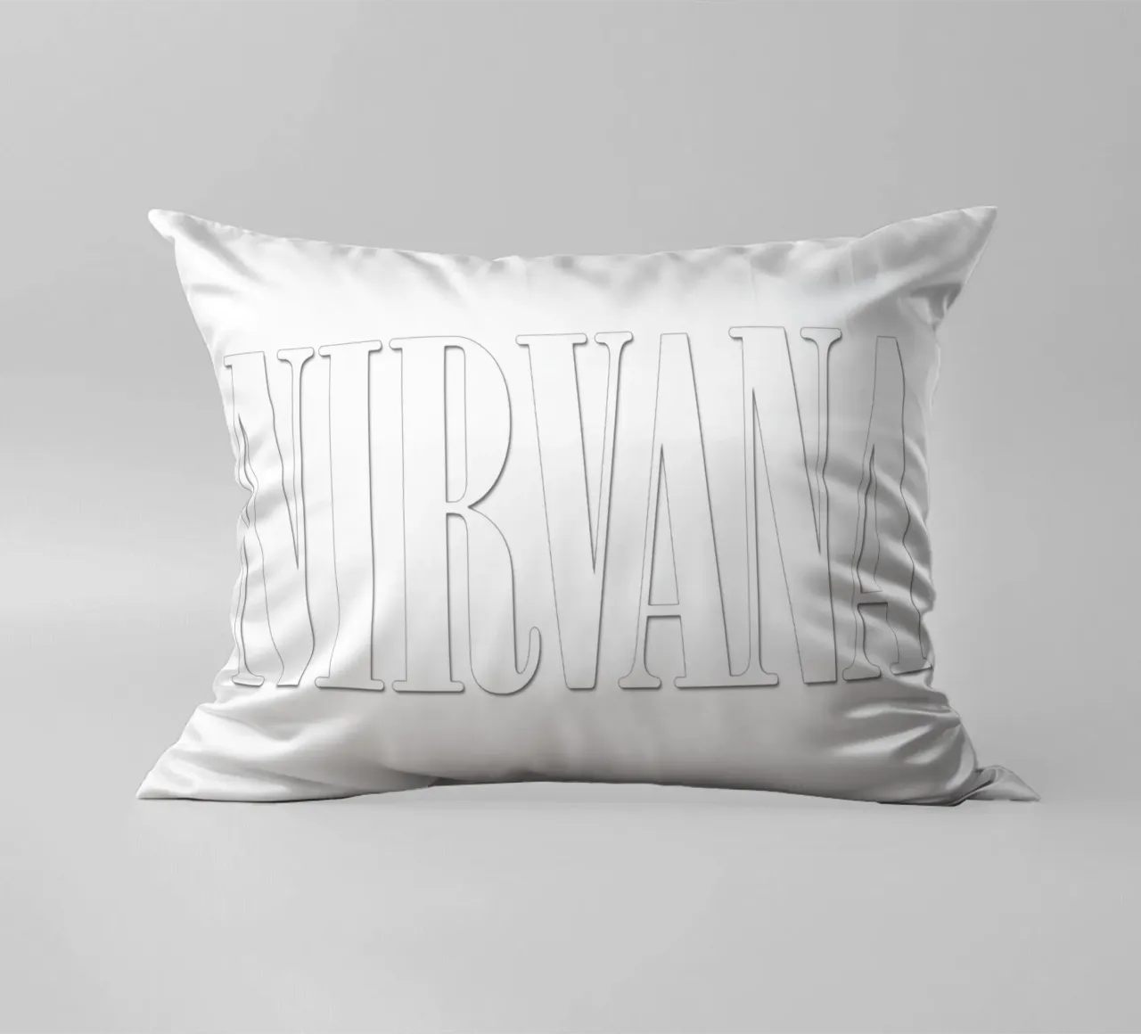 White Text Only coussin de Has Fab