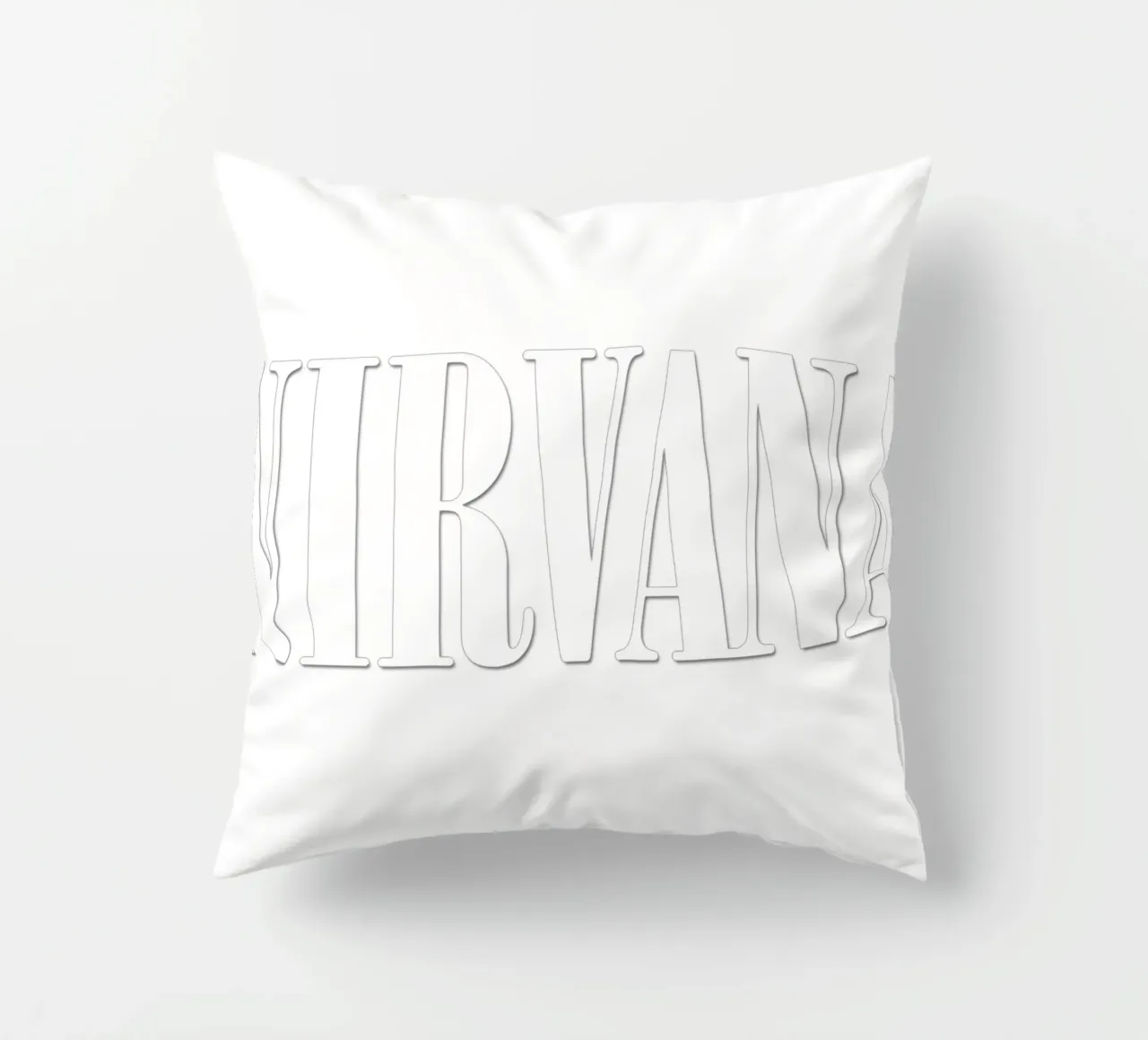 White Text Only coussin de Has Fab