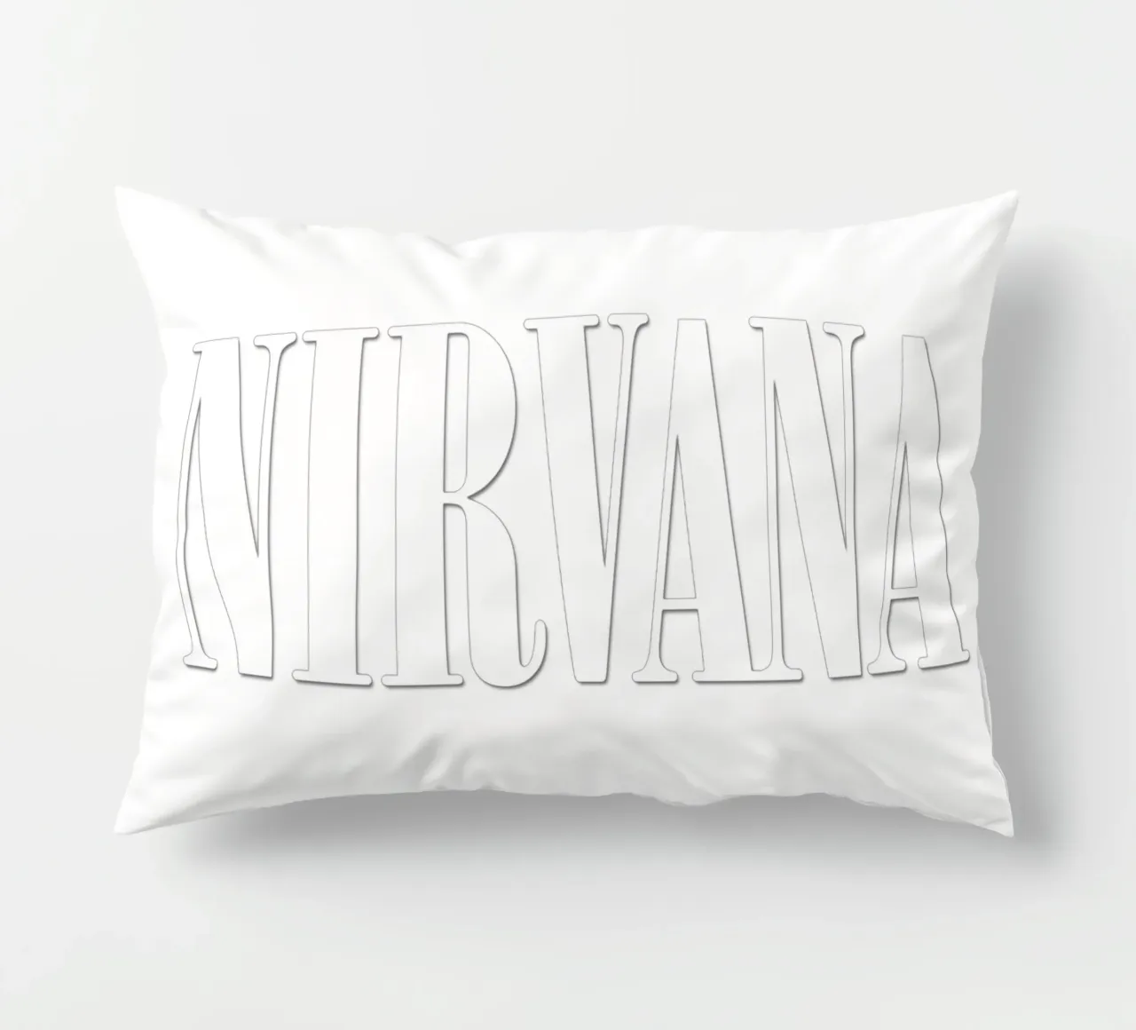 White Text Only coussin de Has Fab