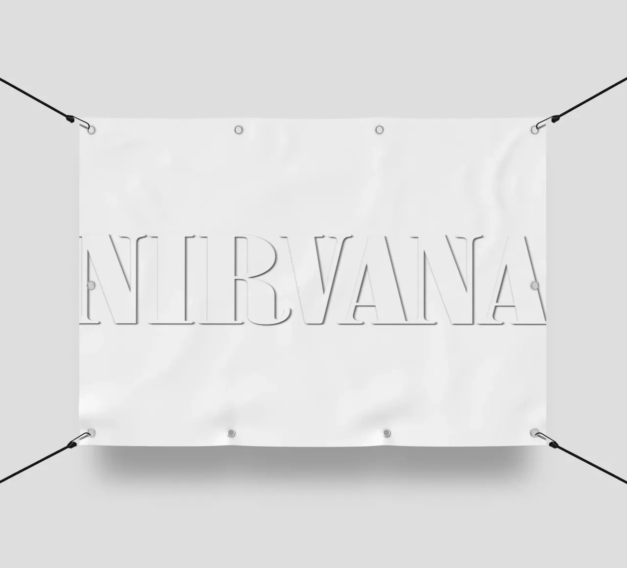 White Text Only PVC Plane von Has Fab