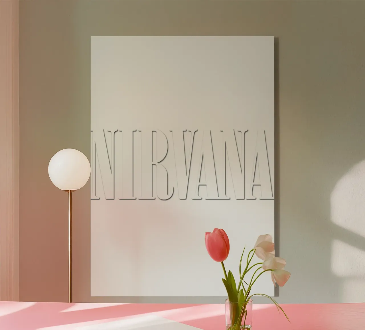White Text Only plexiglas de Has Fab