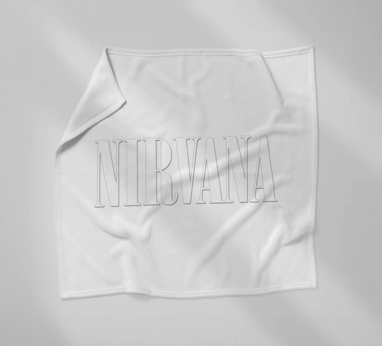 White Text Only Fleecedecke von Has Fab
