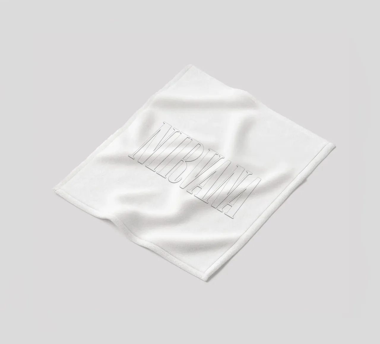 White Text Only Fleecedecke von Has Fab