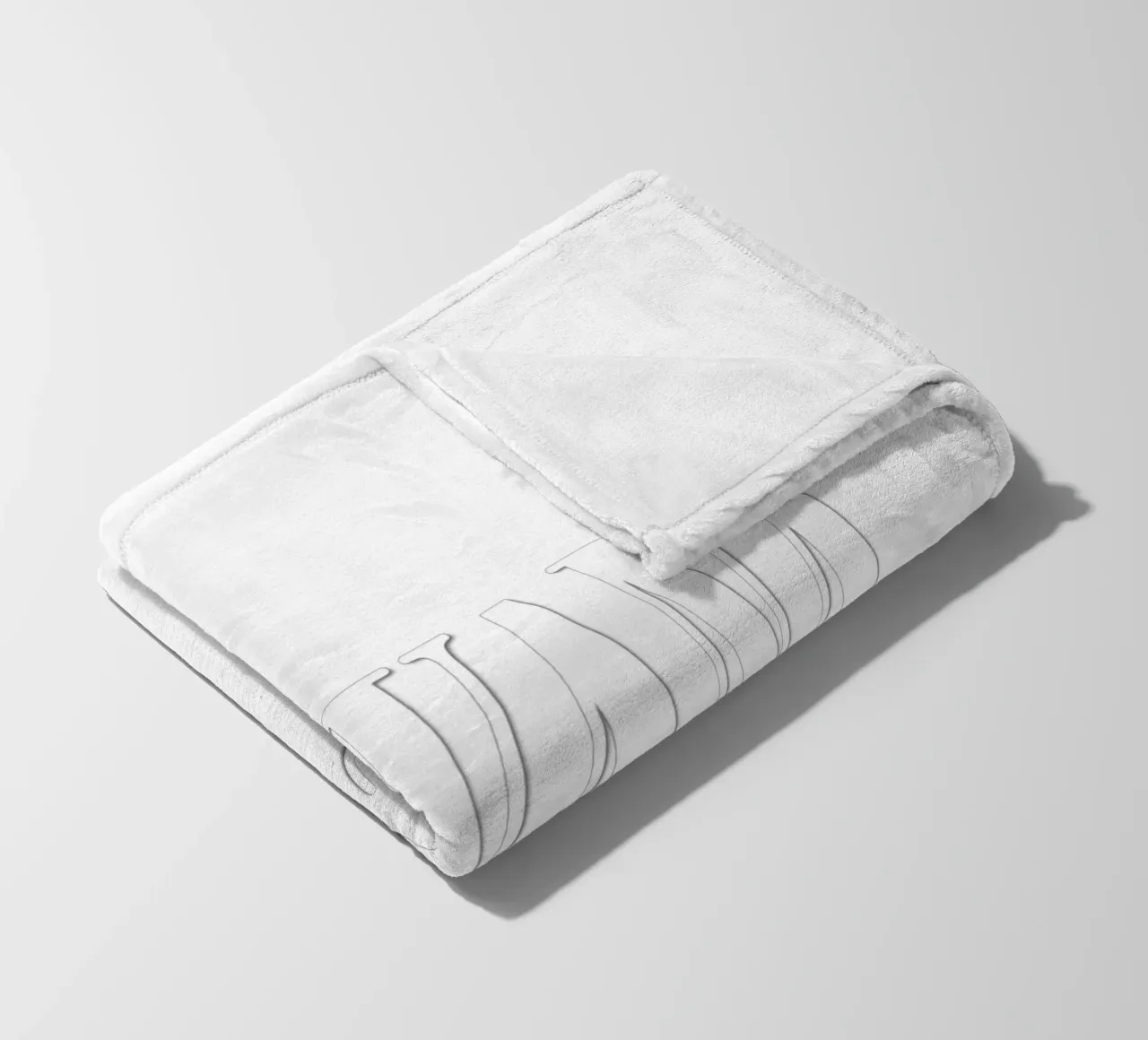 White Text Only Fleecedecke von Has Fab