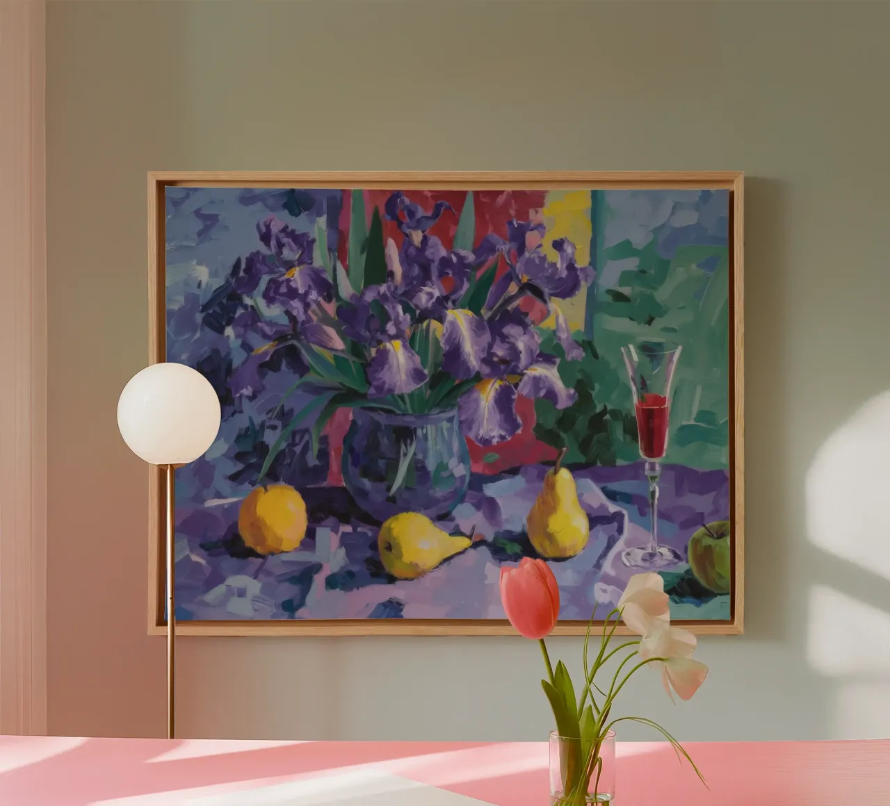 Tulip Zest Radiance canvas with Floater frame by Celestial Harmony