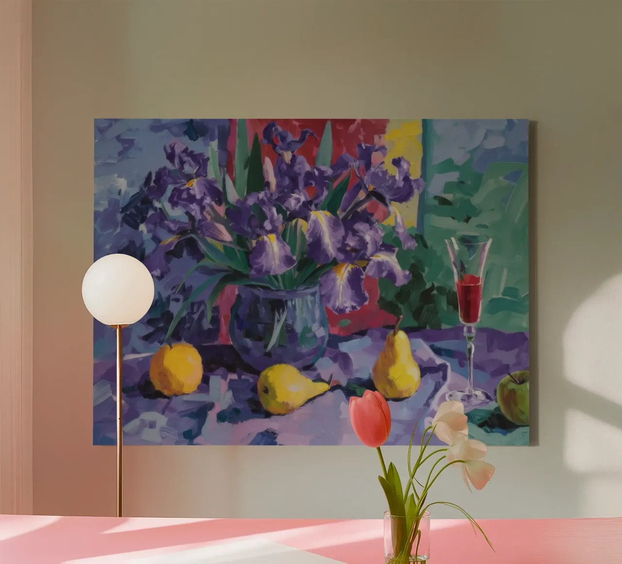 Tulip Zest Radiance canvas with Floater frame by Celestial Harmony