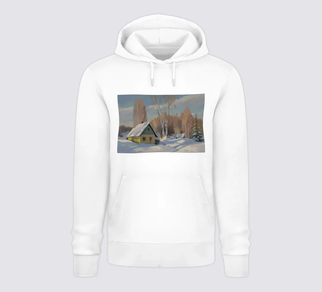 Cottage Birch Snow felpa con cappuccio da Celestial Harmony