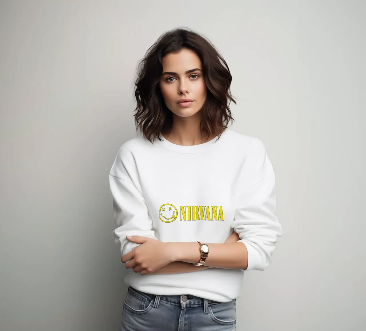 Logo And Text Nirvana Poster felpa da Has Fab